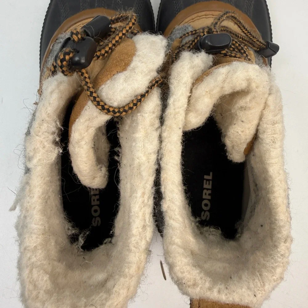 Sorel‎ Out N' About Plus Duck Boots Kids Size 5 Felt Waterproof Winter Gorpcore